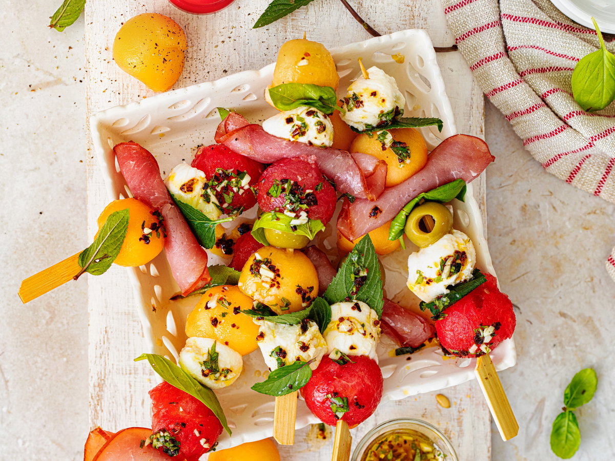Melonen-Schinken-Spieße