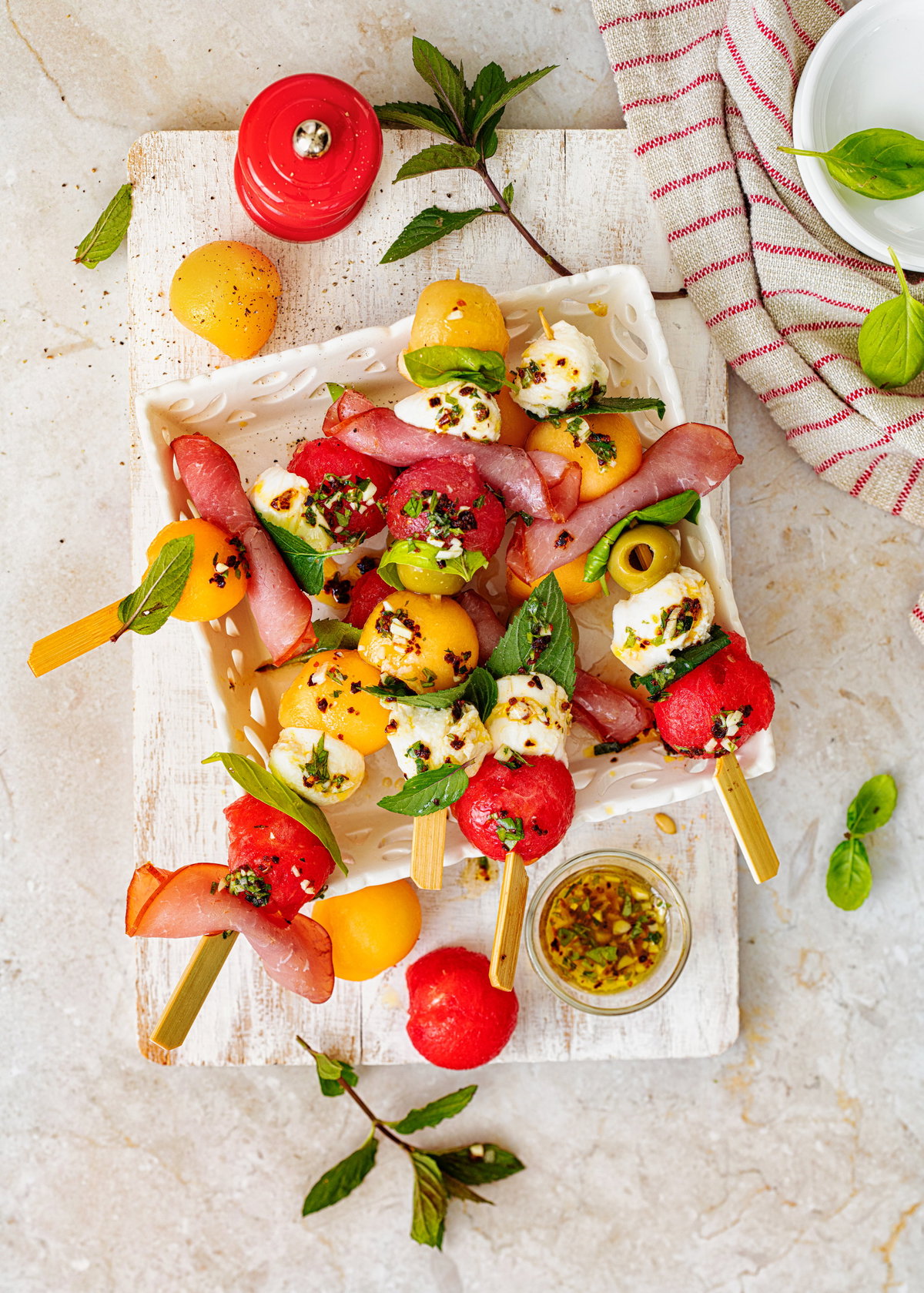 Melonen-Schinken-Spieße