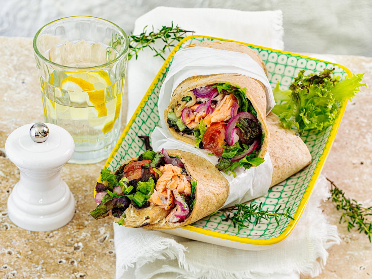 Sommerwraps mit Lachs