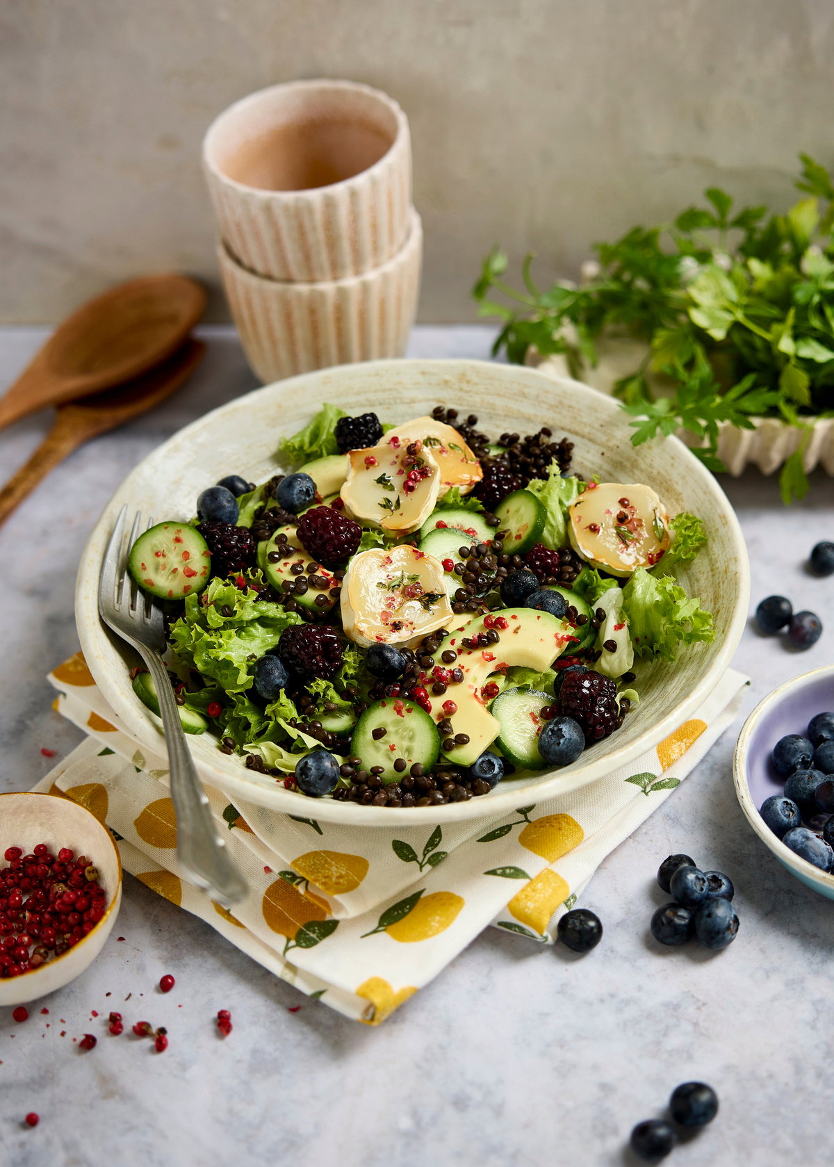 Avocado-Linsensalat