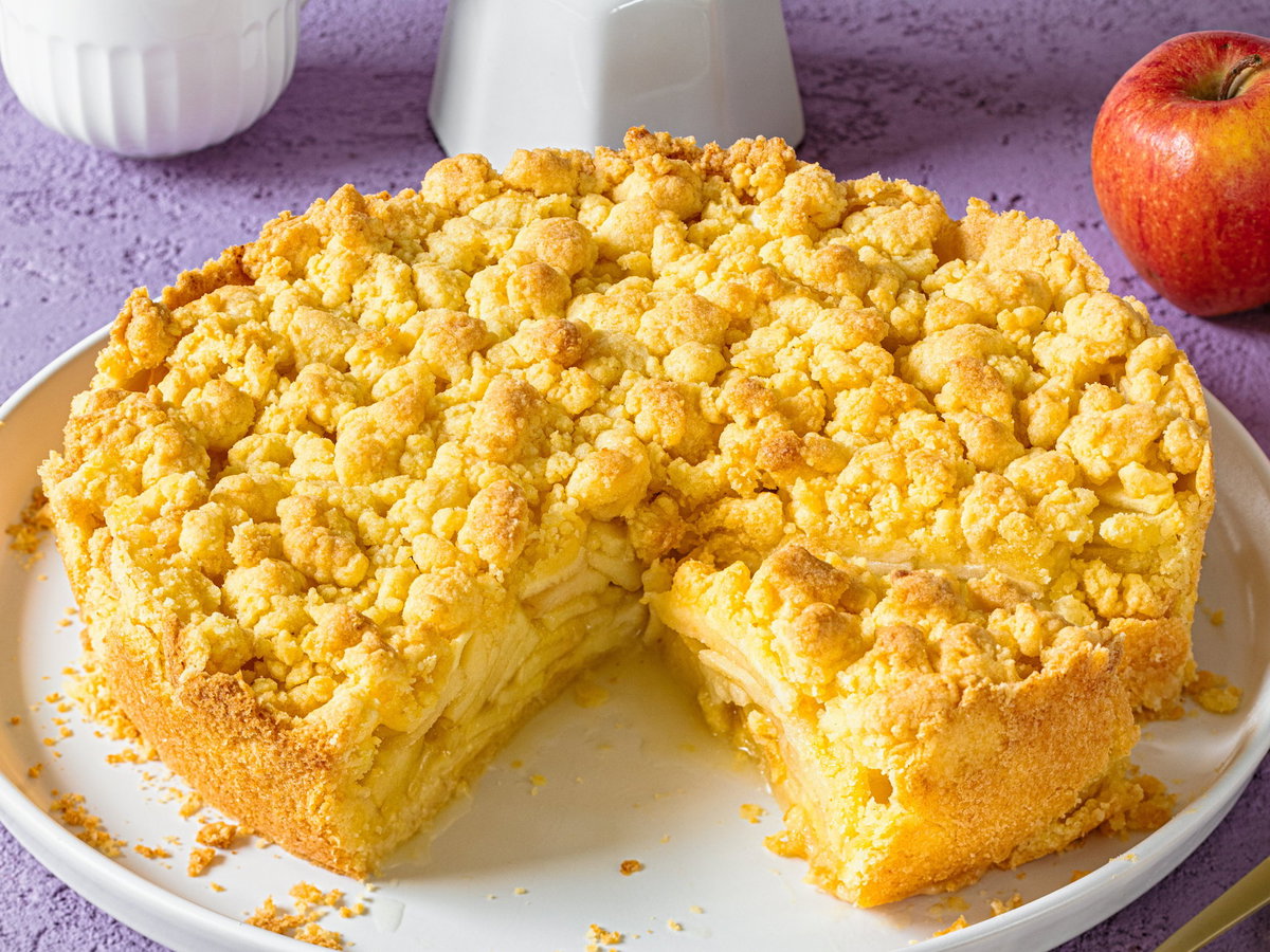 Einfacher Apfel-Streuselkuchen