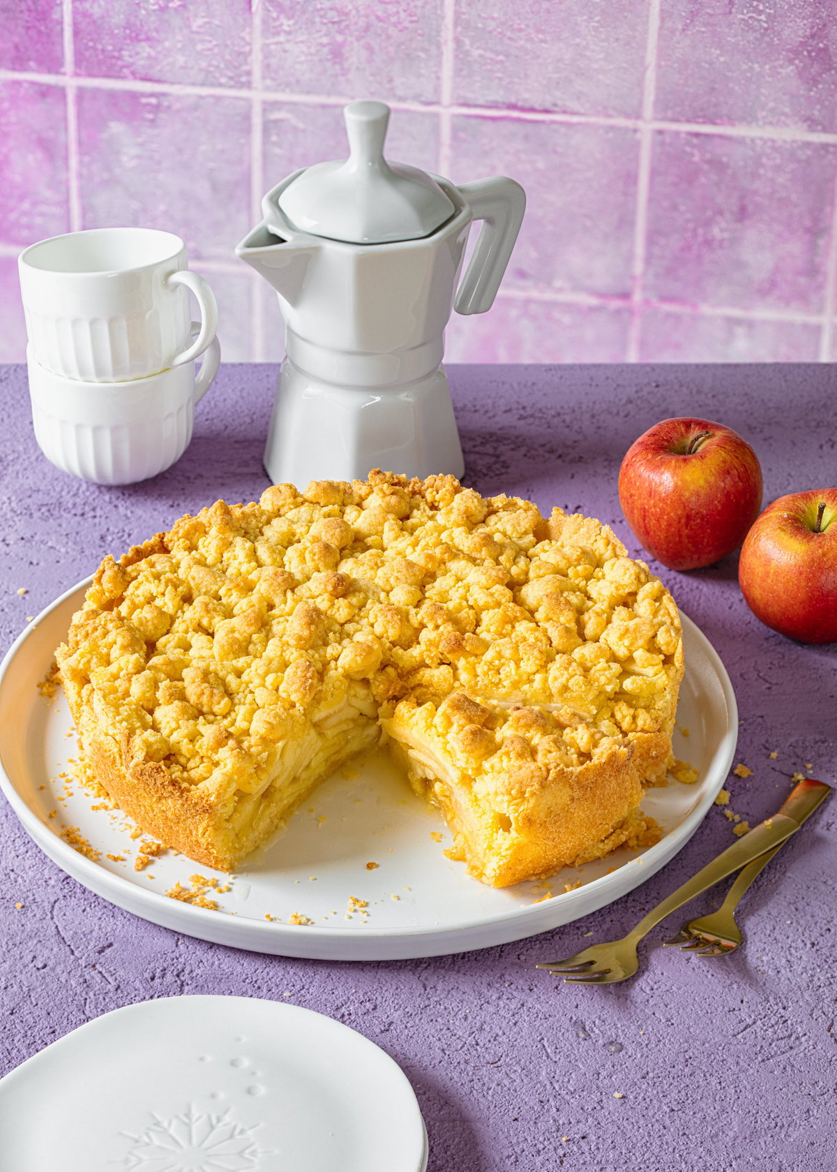 Einfacher Apfel-Streuselkuchen