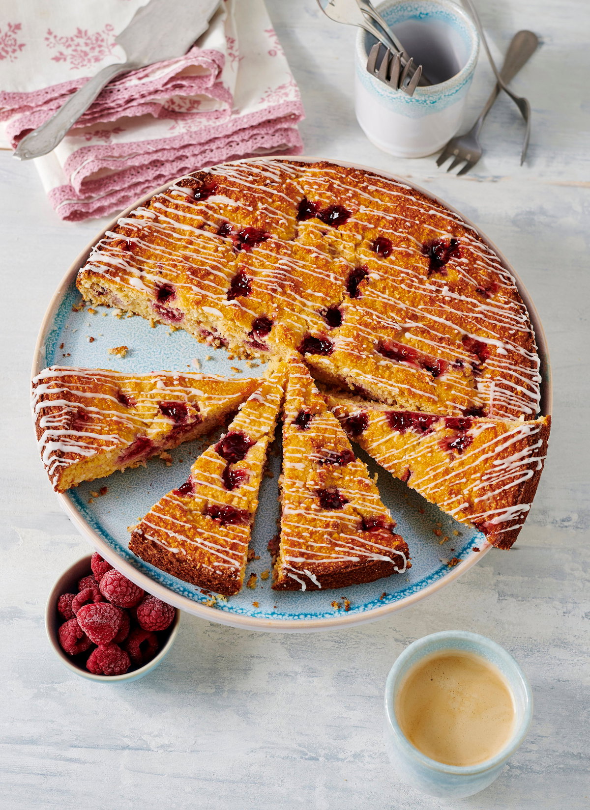Glutenfreier Apfel-Himbeerkuchen