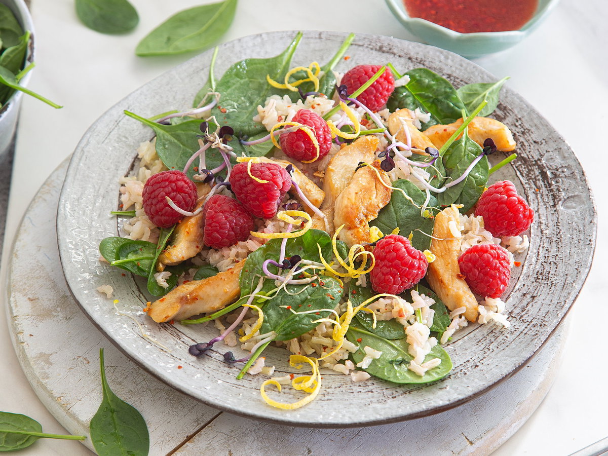 Hähnchen-Reis-Salat