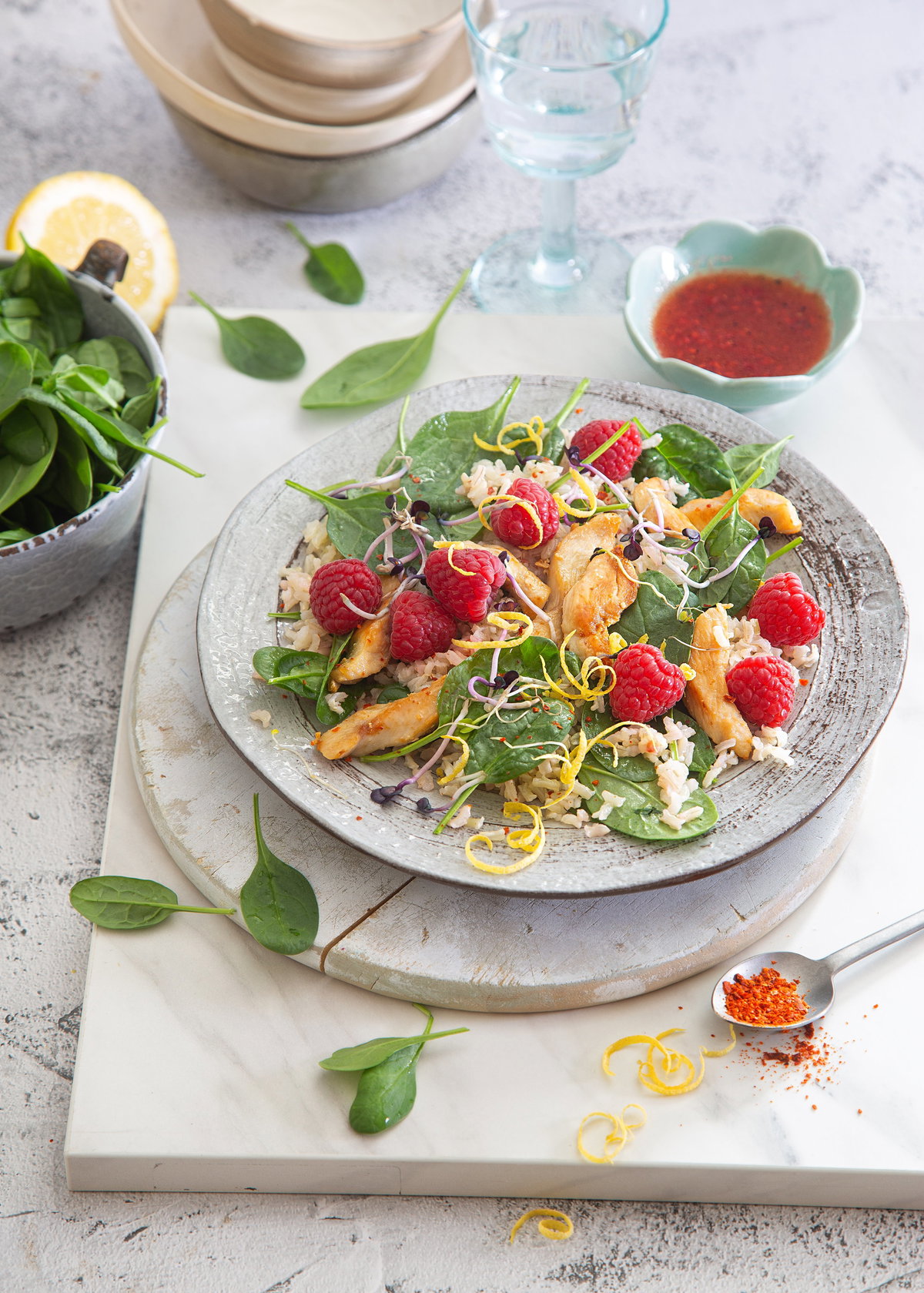 Hähnchen-Reis-Salat