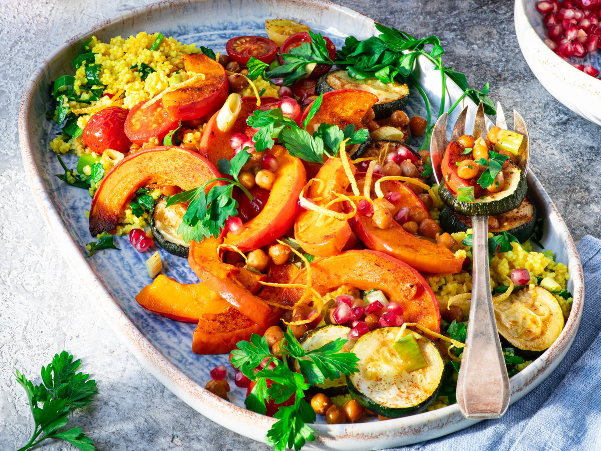 Orientalischer Couscous mit Kürbis