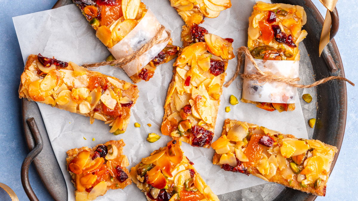 Florentiner Schnitten ohne Industriezucker: Schnelles Rezept für knuspriges Weihnachtsgebäck mit Mandeln und Pistazien