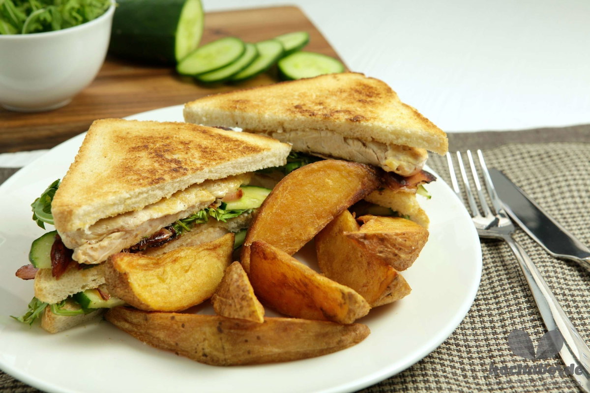 Clubsandwich mit Hähnchenbrust
