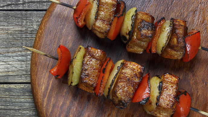 Bunte Spieße für Pfanne, Grill und als Fingerfood
