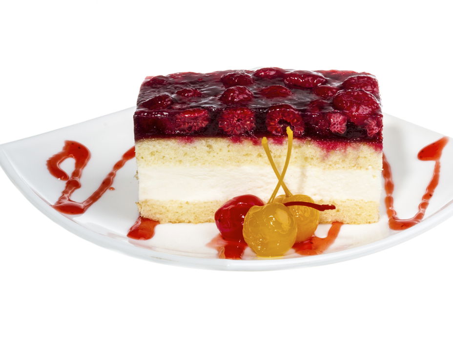Himbeerkuchen mit feinem Biscuit, einer leckeren Cremen und fruchtigen Himbeeren
