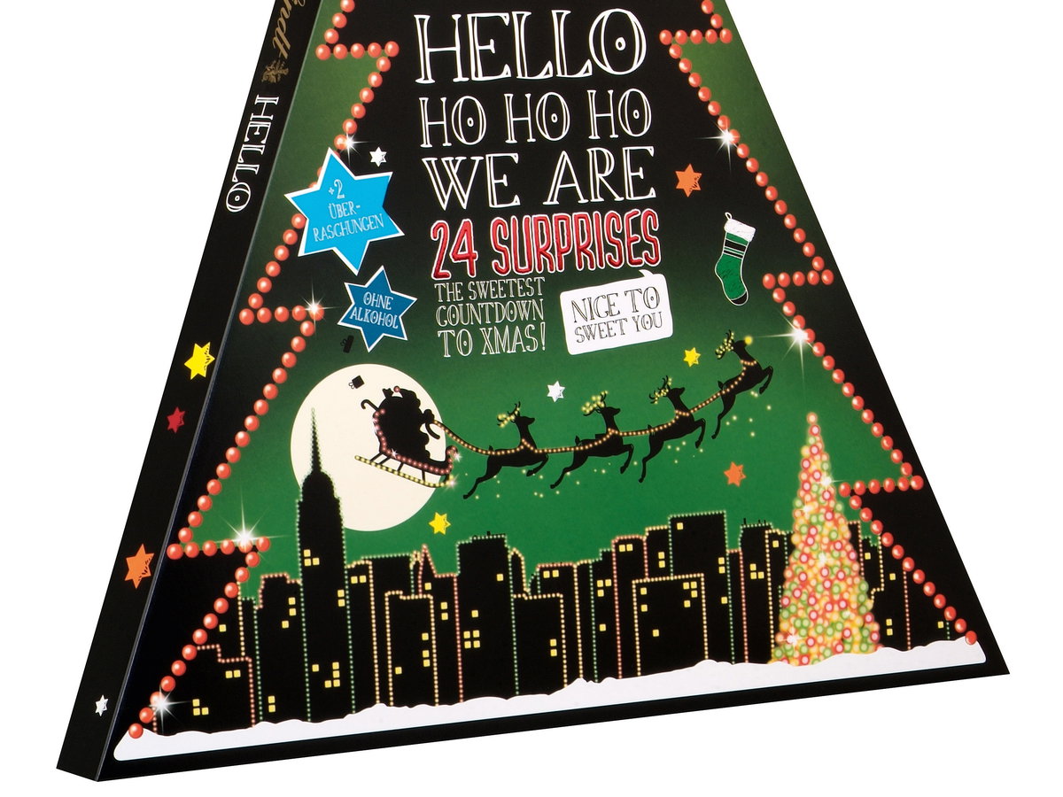 Lindt-HELLO-Adventskalender in Tannenbaumform