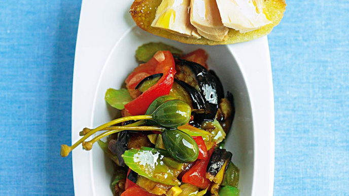 Auberginen-Caponata nach Cornelia Poletto