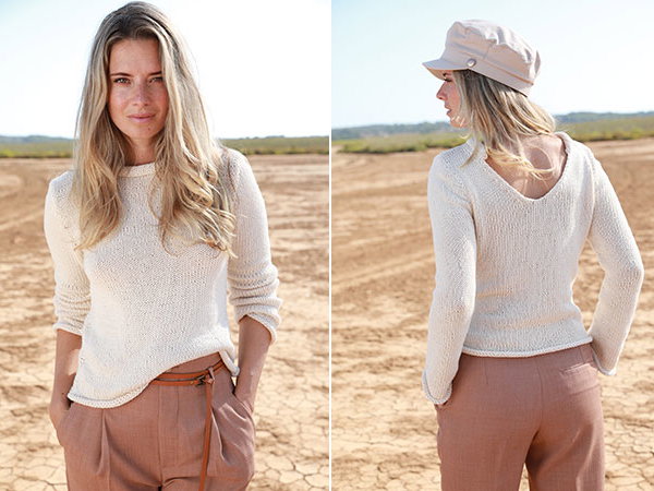 Ausschnittpullover mit sexy DetailsKostenlose Strickanleitung: Ausschnittpullover mit sexy Details