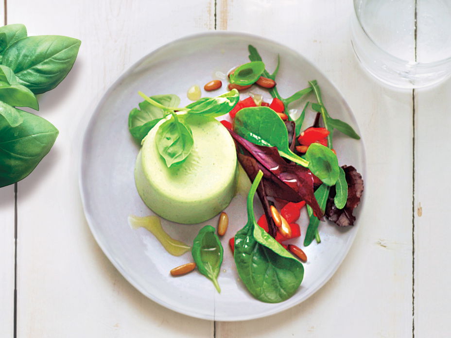 Basilikum-Panna-cotta