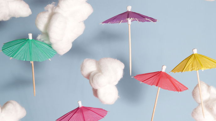 Basteln mit Kindern: Regenschirm aus Papier