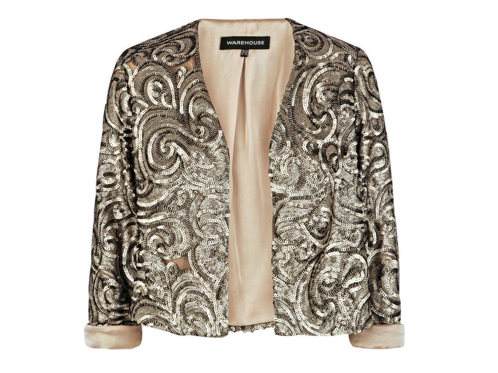 Bestickter Pailetten Blazer Warehouse