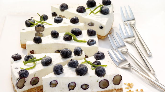 Rezept für Blaubeerkuchen mit Frischkäse