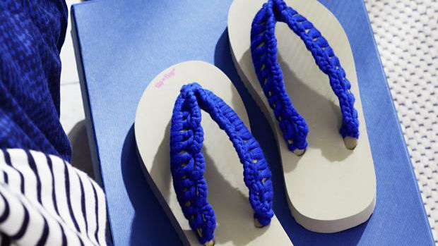 Flip Flops mit gehäkeltem Steg