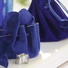 Blauer Schmuckbeutel aus Leder