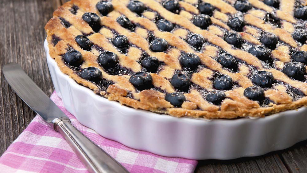 Frischer Blaubeerkuchen 