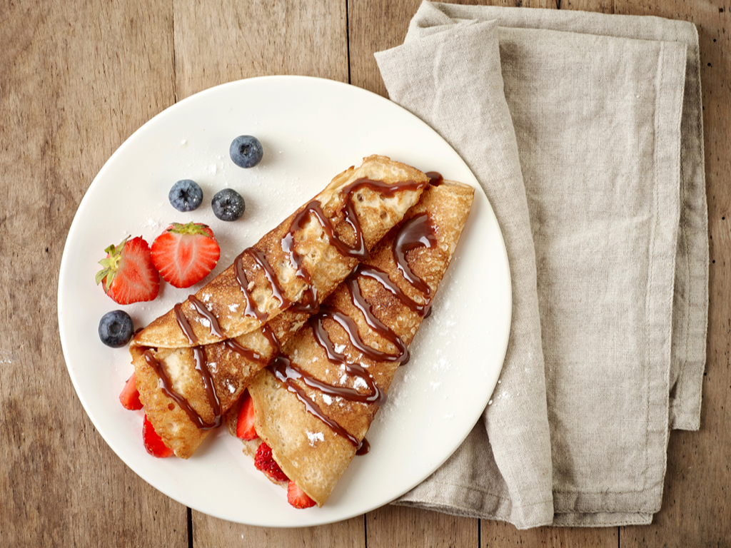 Kalorienarmes Dessert: Buchweizencrepes