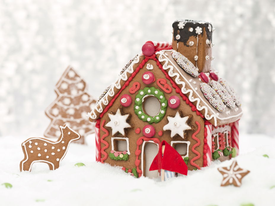 Buntes Lebkuchenhaus
