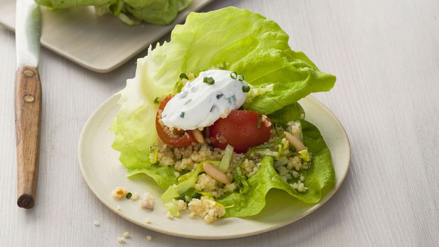 Rezept für Couscous-Röllchen mit Ziegenkäse: Das perfekte Fingerfood-Rezept - und schön leicht!