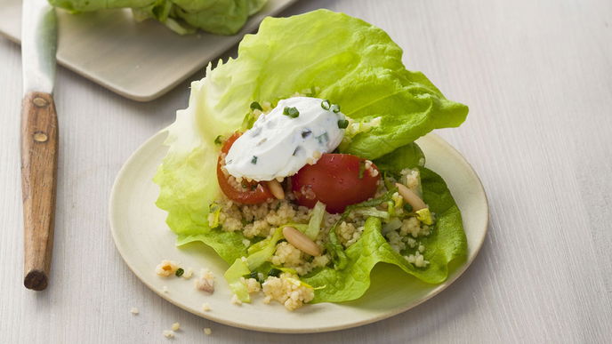 Rezept für Couscous-Röllchen mit Ziegenkäse: Das perfekte Fingerfood-Rezept - und schön leicht!