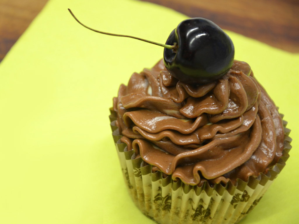 Cupcake Schoko-Kirsche