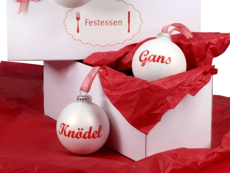 Witzige Deko-Weihnachtsbaumkugeln