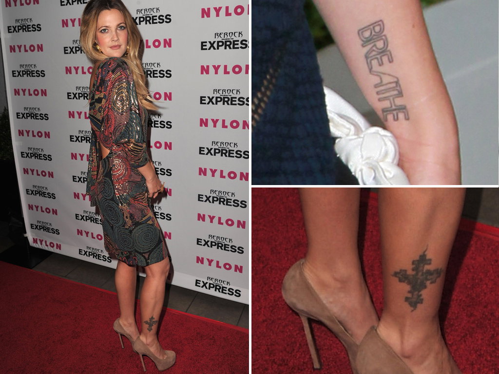 Drew Barrymore Tattoos