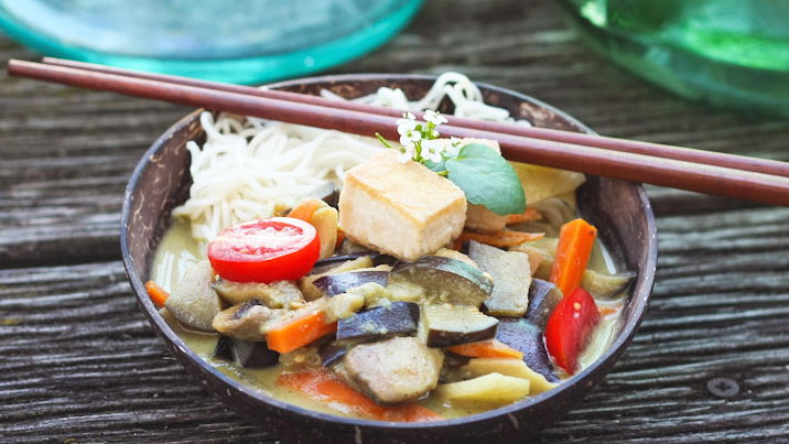 Auberginen in Szechuan-Pfeffer-Curry