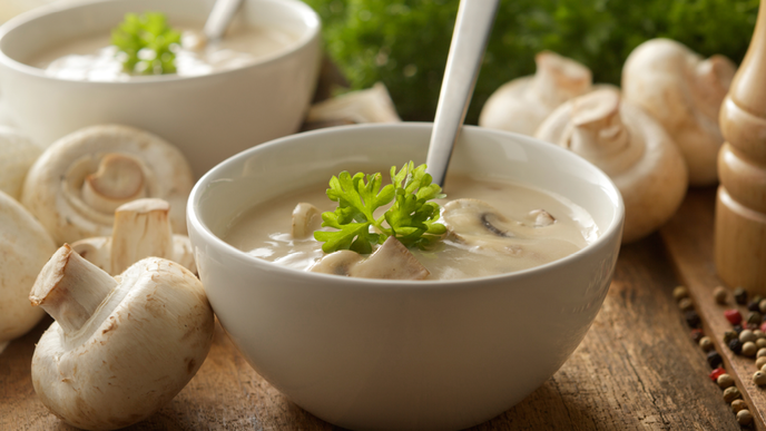 Rezept für einfache Champignonsuppe
