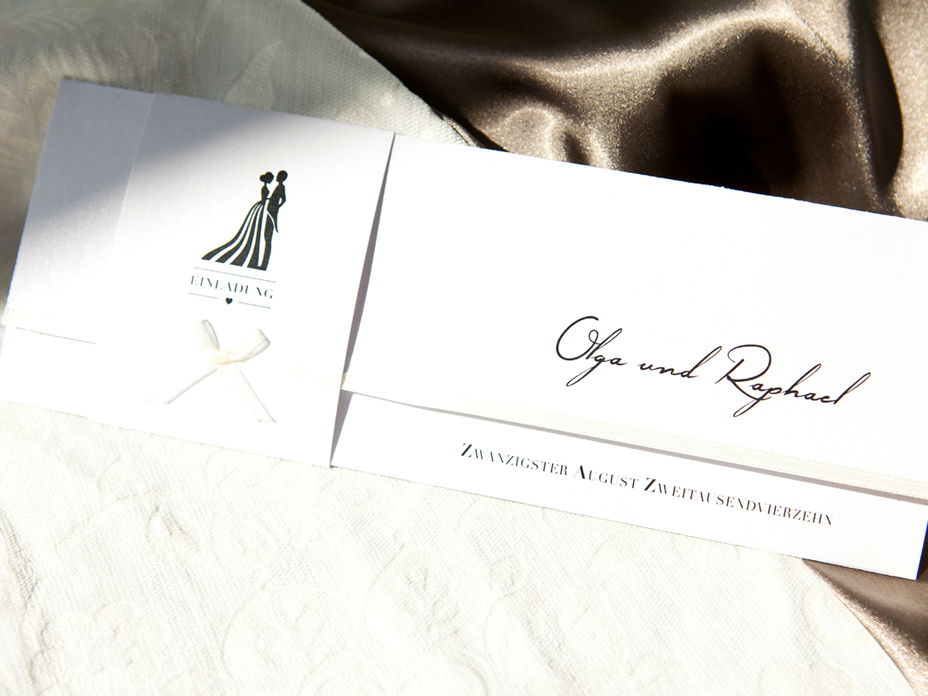 Selbstgemachte Hochzeitseinladung