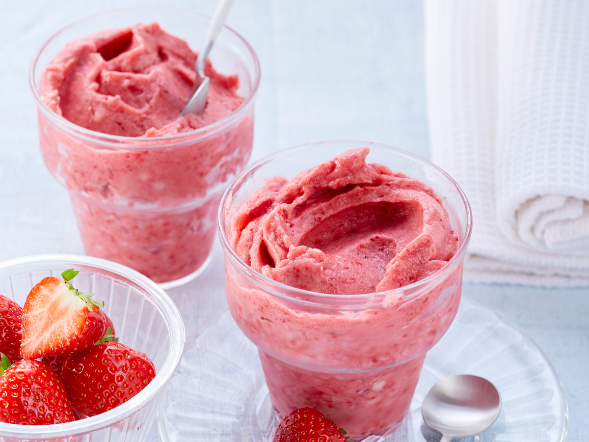 Erdbeer-Bananen-Eis Thermomix
