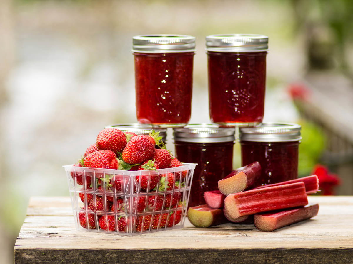 Rezept für leckere Erdbeer-Rhabarber-Marmelade