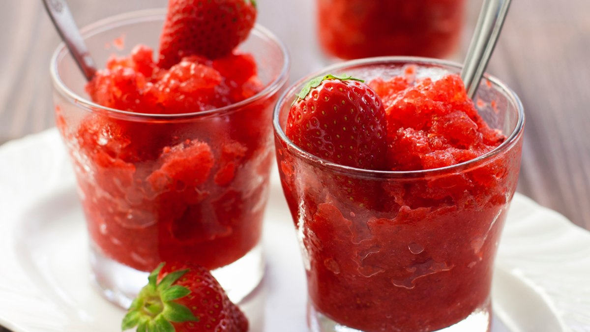 Schnelles Rezept für Erdbeersorbet
