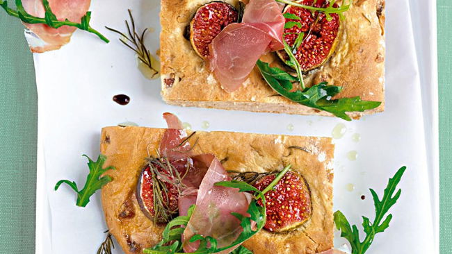 Feigen-Schiacciata - Toskanisches Fladenbrot mit San-Daniele-Schinken