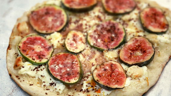 Rezept für süße Feigenpizza 