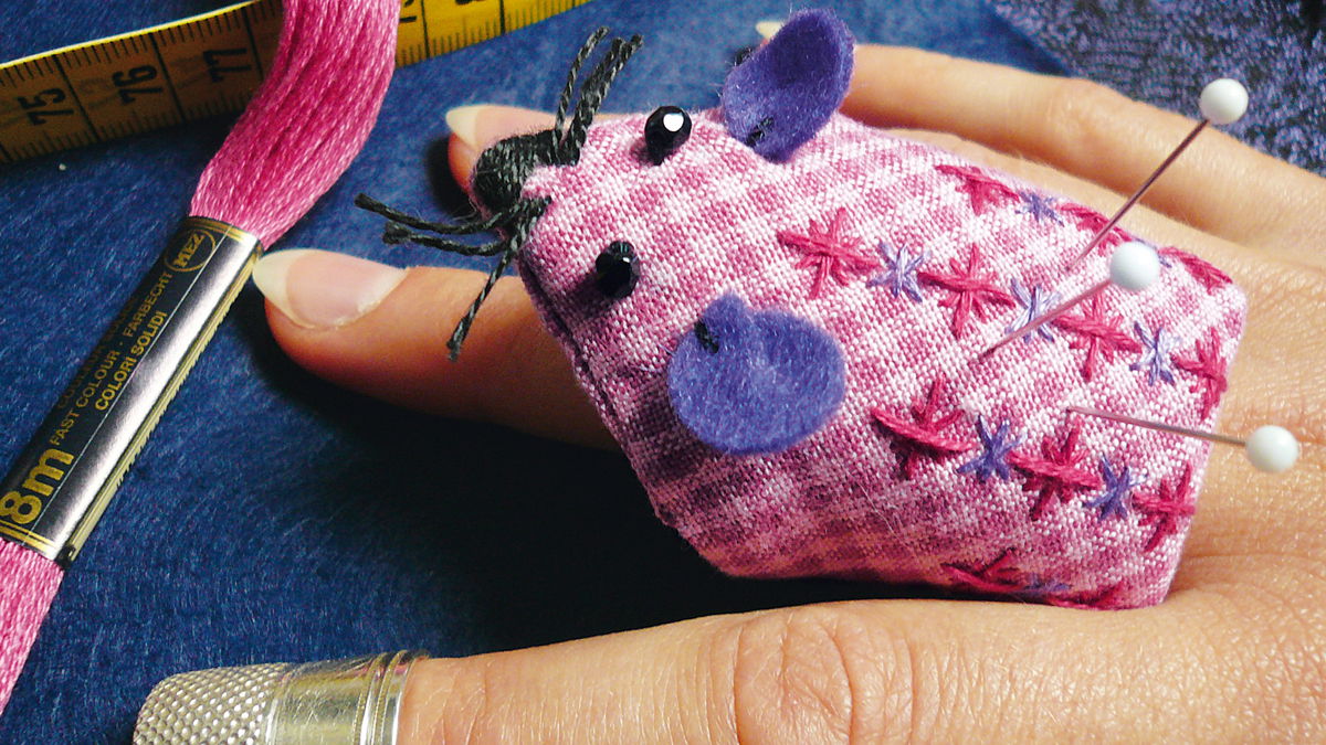 Fingermaus für Stecknadeln