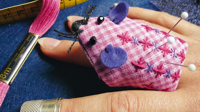 Fingermaus für Stecknadeln