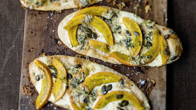 Rezept für Kürbis-Flammkuchen