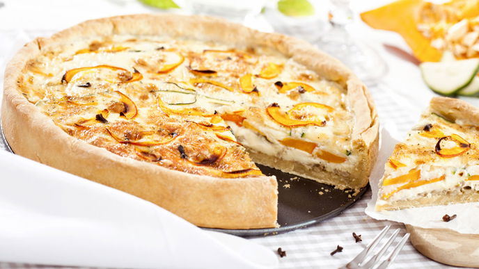 Backrezept für eine saftige Kürbistarte