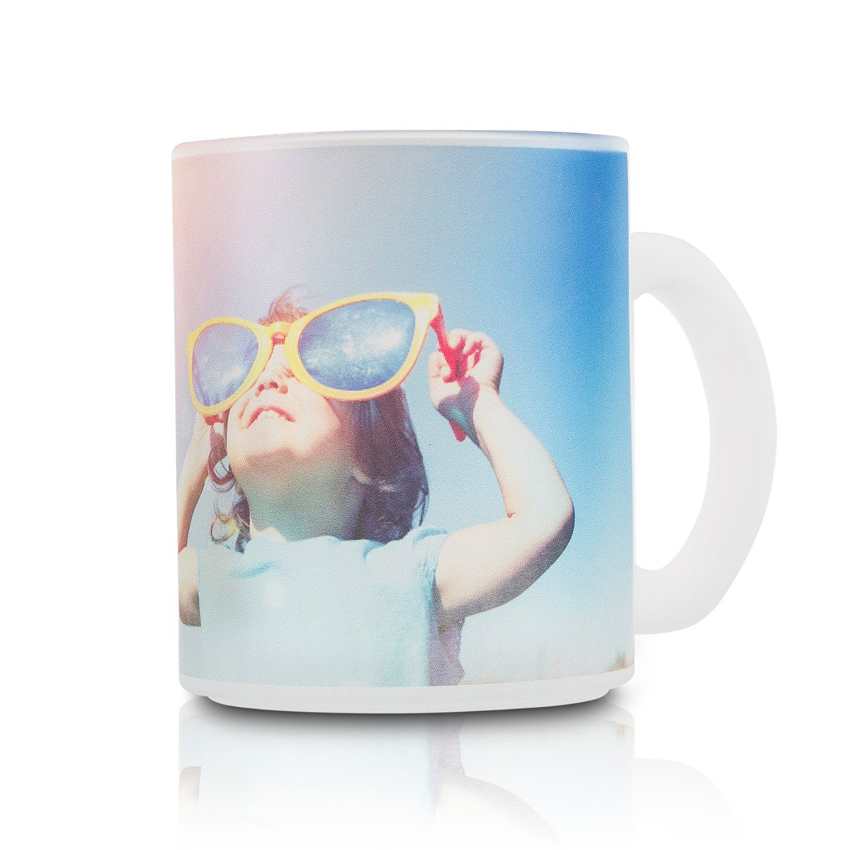 Fototasse aus satiniertem Glas