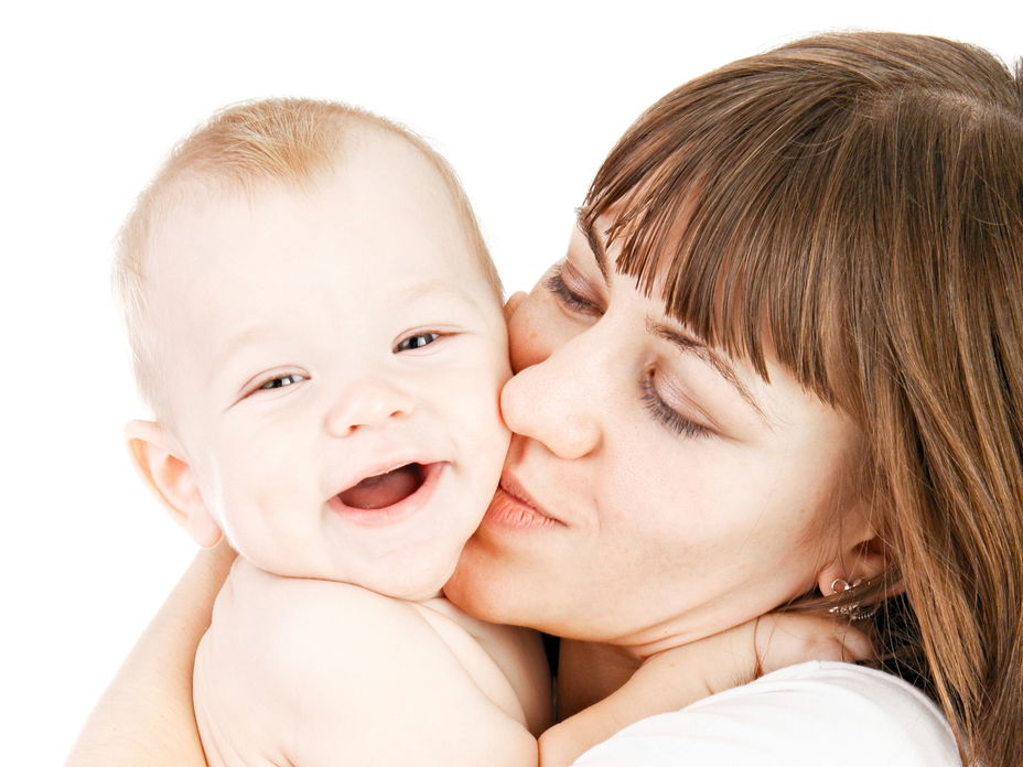 Frau mit Baby