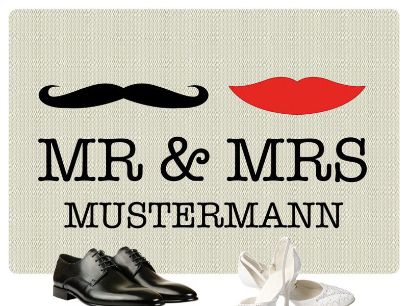 Fußmatte Mr. und Mrs.