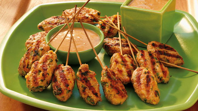 Vietnamesische Garnelenpops mit Erdnusssauce