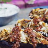 Gefüllte Aubergine mit laktosefreiem Joghurt 