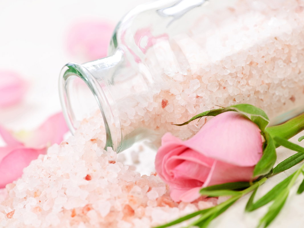 Badesalz mit Rose