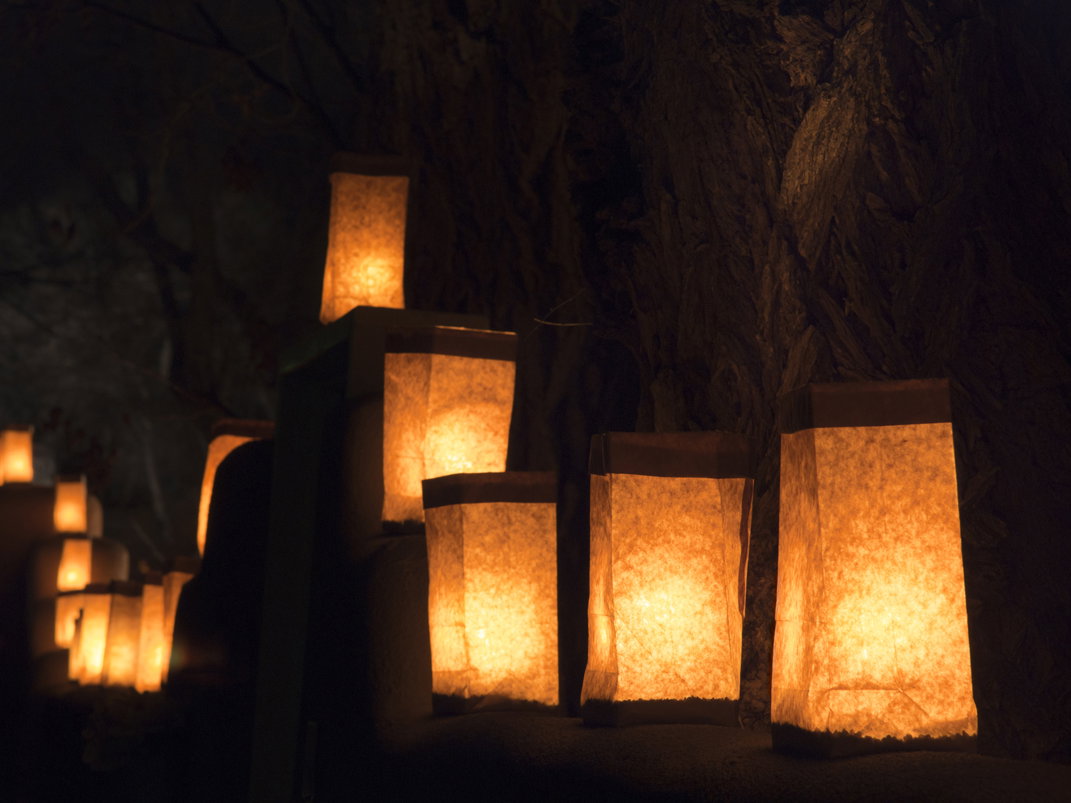 Lampions mit Kerzenlicht